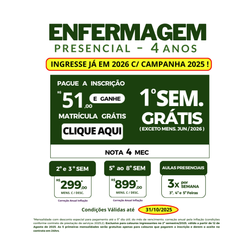 Banner Enfermagem - Unisan